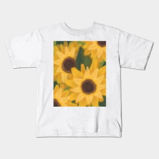 Bold Yellow Sunflowers Kids T-Shirt